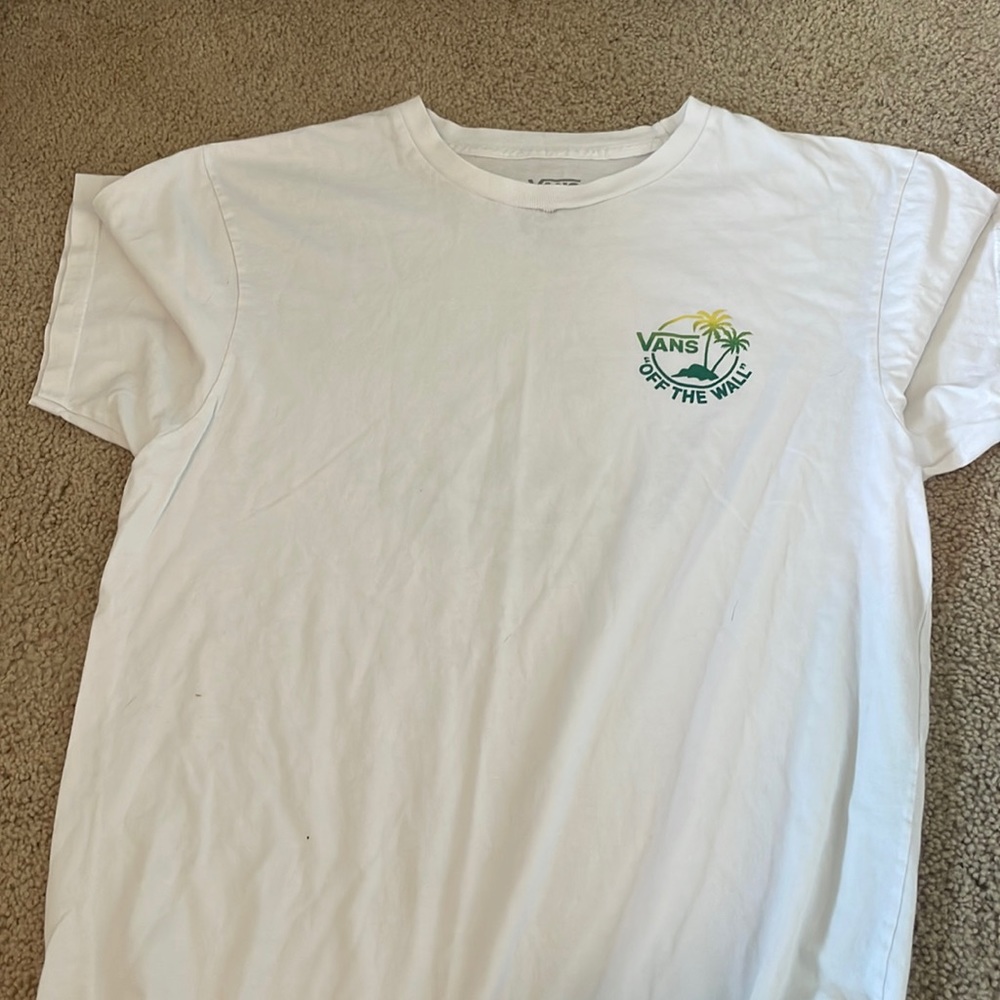 White Vans tee
